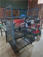 rolling steel cart, 44x 28x66 in