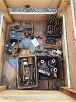 WOOD CRATE OF MACHINIST TOOLS