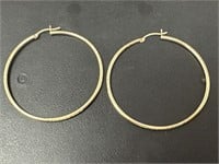 14k Yellow Gold Hoop Earrings 3.74 Grams