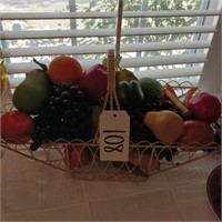 ARTIFICIAL FRUIT IN BASKET