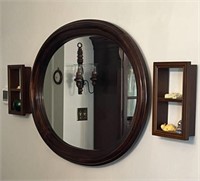 Hanging Mirror & Display Shelves