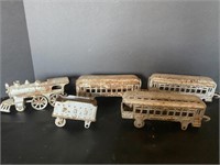 Antique cast iron toy train