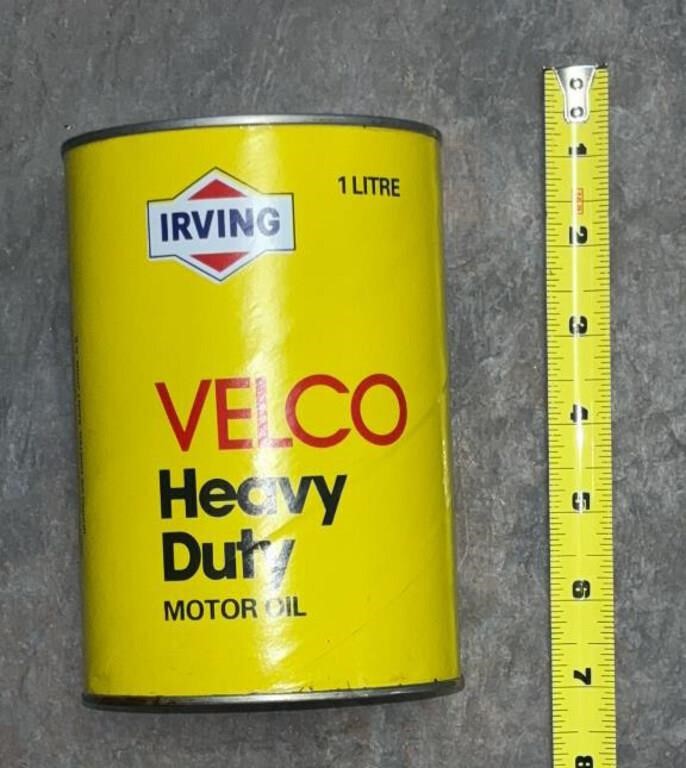 Vintage Irving Oil Can Full