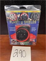 Plasti Shields for painting automotive wheels