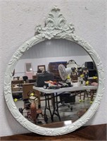 (AT) Vintage Wooden Framed Ornate Mirror