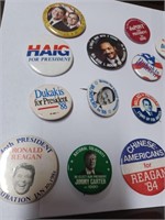 Lot of Political Button Pins to Include Reagan,