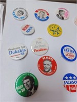Lot of Political Button Pins to Include Hart,