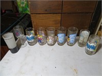 Lot of Misc. Vintage Graphics Drinking Glasses