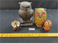 Owl Banks, Candle, Figurine