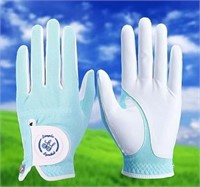 QTY 5 New Mens RH XL Symbol Golf Gloves Navy/Aqua