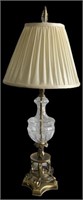 Gold Tone and Glass Table Lamp