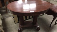 Antique Oval Library Table w’ Drawer