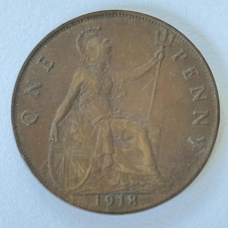1918 CANADIAN ONE PENNY COIN
