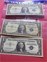 8 Pcs $1 Silver Certificates