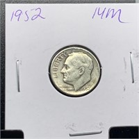 1952 ROOSEVELT SILVER DIME