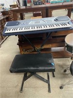 Casio Keyboard w/ stand & Bench