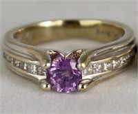 18K Gold and Lavender Sapphire Ring