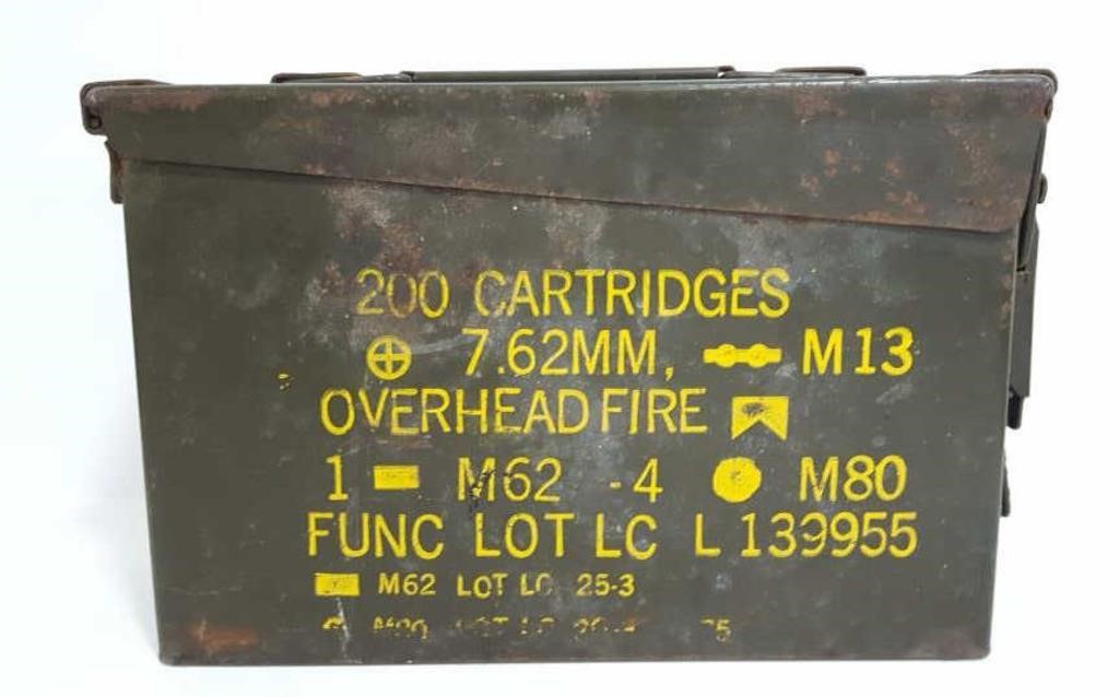 Vintage 200 Cartridges Capacity Metal Ammo Box
