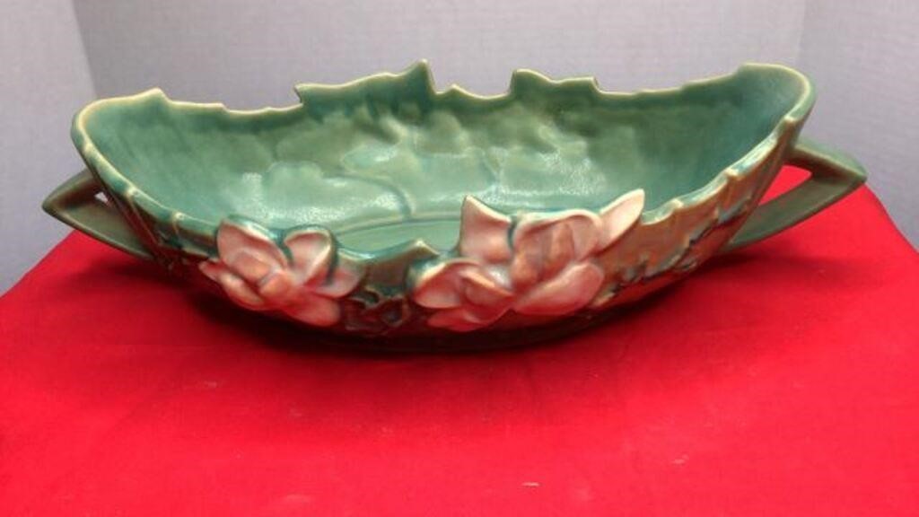 Vintage Roseville Marigold Nile Green Ceramic