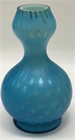 Blue Satin Case Glass Vase