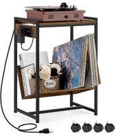 OYEAL, RECORD PLAYER STAND WITH VINYL STORAGE,