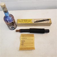 Vintage Scotch Duck Call & George Dickel DU bottle