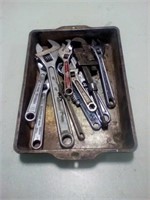 Lot of Crescent wrenches and pipe wrench