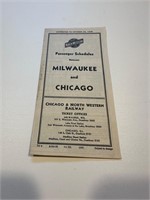 Chicago North Western passenger schedule 1938