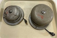 2) Vintage Simplex Time Recorder Co. Alarm Bell