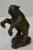 Variegated Stone Carving of a Bear