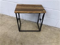 Metal Bench w/ Oak Top