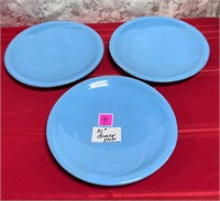 Frankoma Robin Egg Blue 10" Dining Plate 3 pcs