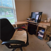 Desk, Printer Cart and Chair, contents NOT