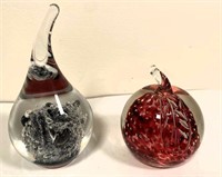 Glass paperweights- Fruit related