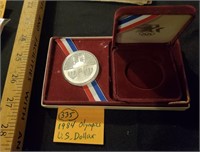1984 US silver dollar Olympics 90% silver