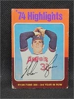 1975 Topps #5 Nolan Ryan Highlights Baseball Card