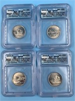 4 first strike graded state quarters all SP69 by I