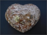 HATMAN FLOWER PETAL AGATE HEART ROCK STONE LAPIDAR