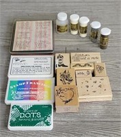 Assortment of Stamps, Ink & Embossment Items