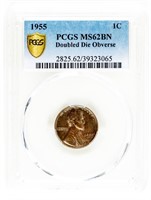 Coin 1955 Double Die Obv PCGS-MS62BN