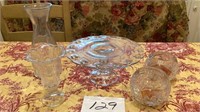 Vintage Indiana Glass Teardrop Cake pedestal