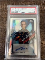 2021 Topps Chrome Liam Lawson Auto Silver PSA 9