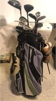 Maxfli Golf Bag and Woods, Irons PTS and Golf