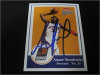 Amare Stoudemire signed basketball card COA