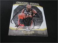 Ray Allen signed basketball card COA