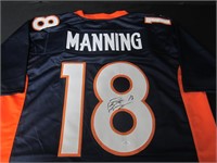 Peyton Manning signed football jersey COA