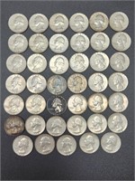 40 Washington Silver Quarters pre 1964