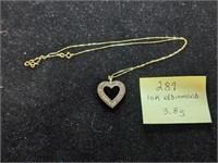 10k Gold 3.8g Necklace with 1.00ctw Diamonds