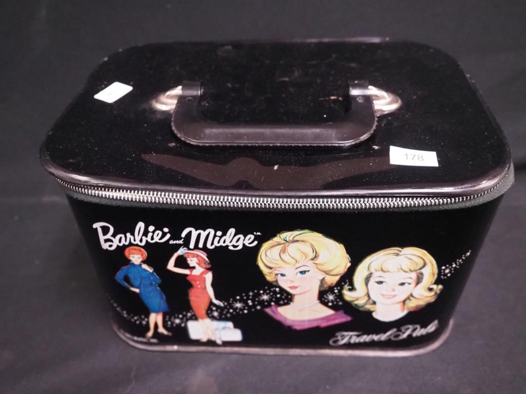 Barbie and Midge Travel Pals train case, 1963