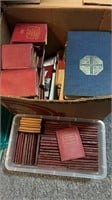 Box lot of mini books, miniature library classic
